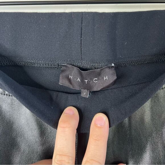 Hatch Night Out Faux Leather Maternity Leggings Black Size Small - Picture 8 of 9